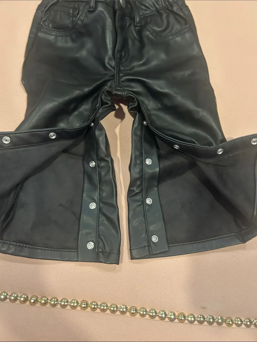 NWOT GAP Kids Black Faux Leather Pants